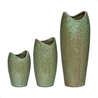 Trio de vaso de cerâmica para decoração com cores exclusivas lançamento jardinagem COLEÇÃO FUIDA em Oferta na Shopee