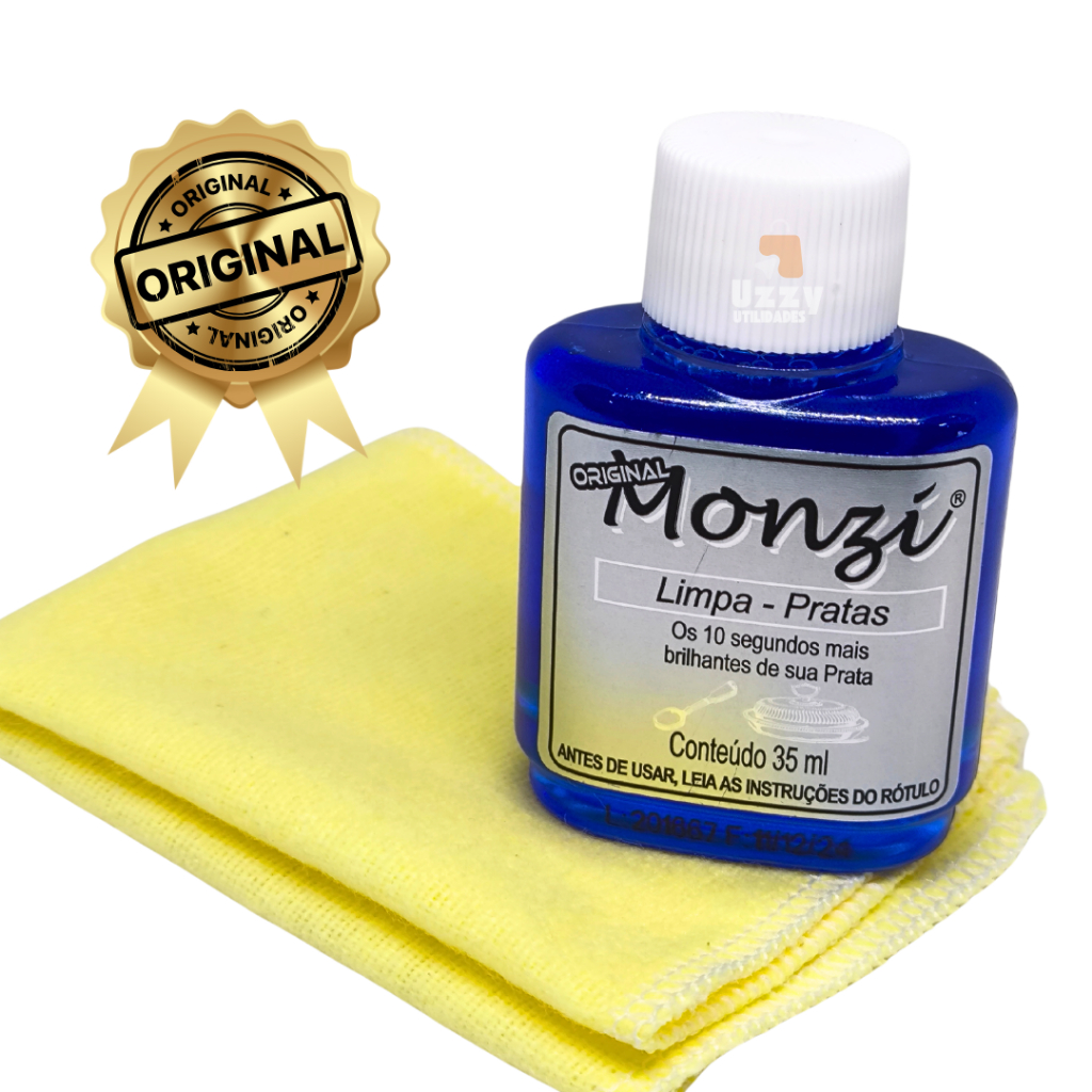Limpa Prata 925 Joias Monzi Original Azul + Flanela Mágica Polimento Pano Toque Mágico em Oferta na Shopee