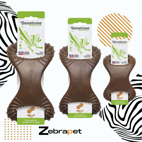 Benebone Dental Chew Amendoim - Brinquedo Mordedor p/ Cães