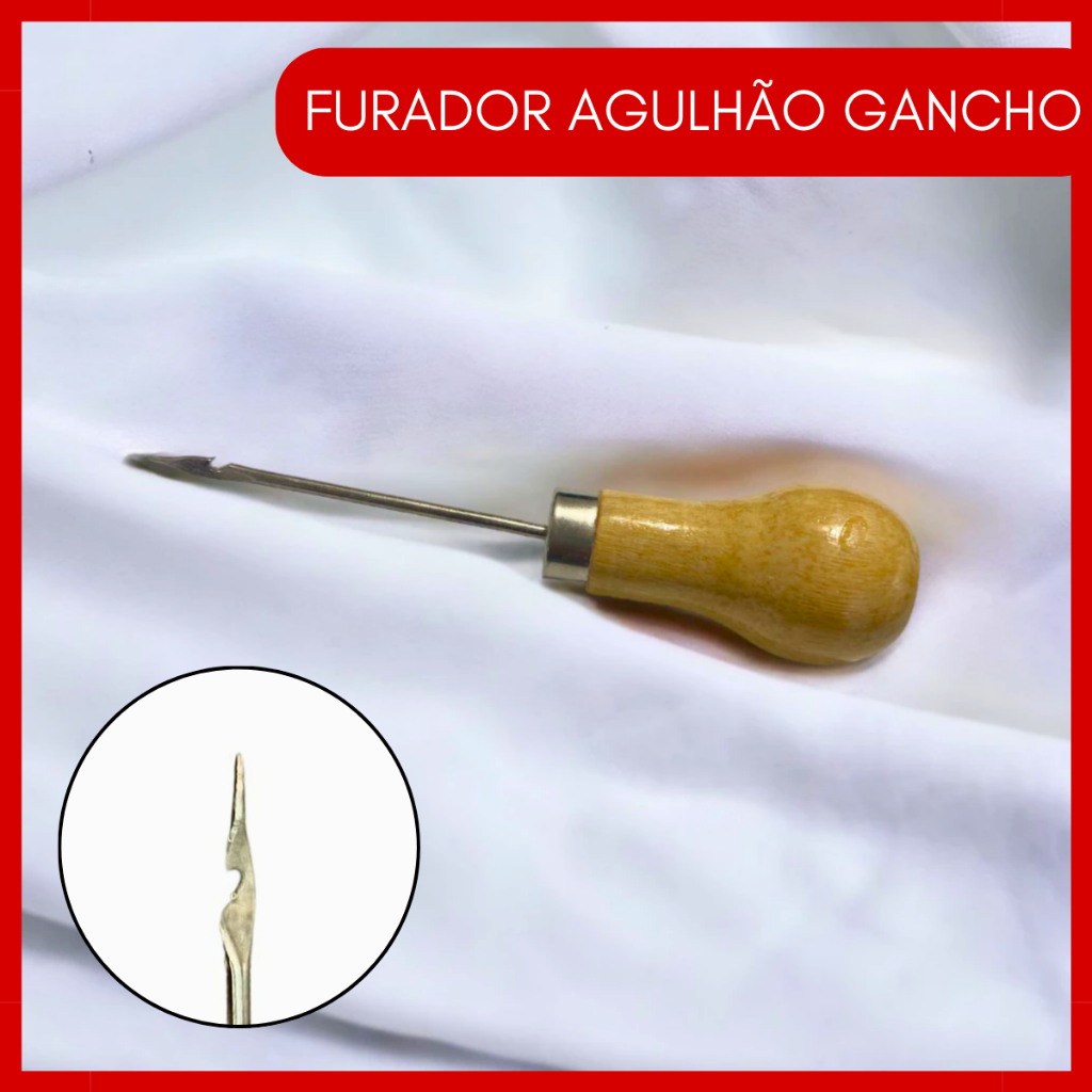 Furador Agulhao Gancho Pulsor Sovela Tecido Patchwork Art Scrapbook em Oferta na Shopee