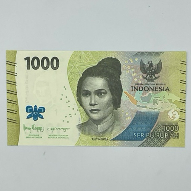 cédula Indonésia 1000 rupiah FE (cód P21)