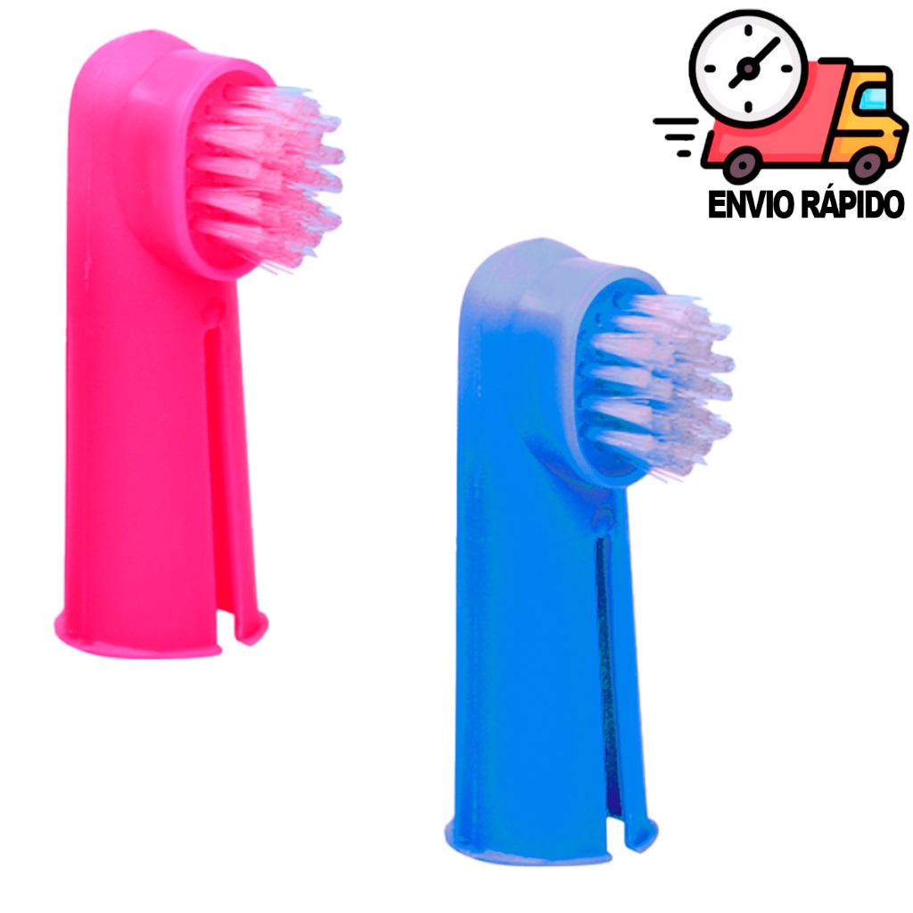 Kit Higiene Bucal Escova Dental Dedeira Pet Cachorro Escova Para Dentes Cachorro Gato em Oferta na Shopee