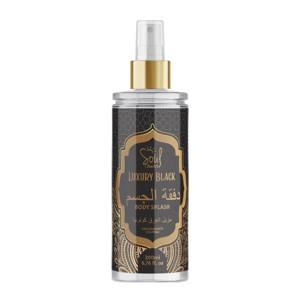 Body Splash Luxury Black Desodorante Colônia Soul Cosméticos 200ml