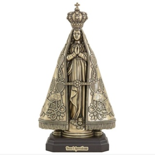 Imagem Nossa Senhora Aparecida em Metal Ouro ou Prata Envelhecido em Oferta na Shopee