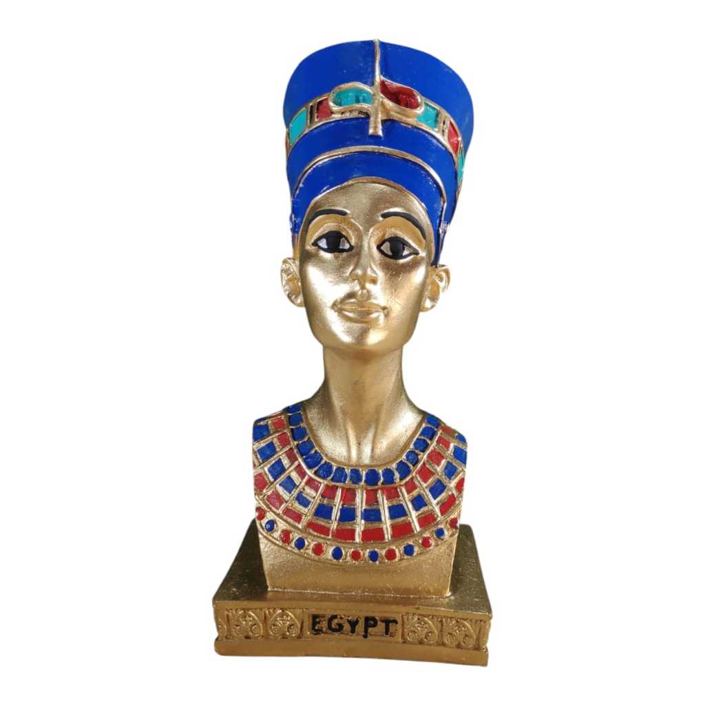 Estatueta CABECA FARAO NEFERTITI de Resina Egito Farao