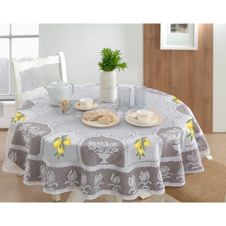 Toalha De Mesa Renda Redonda Estampada 4 Lugares 1,60ø M em Oferta na Shopee