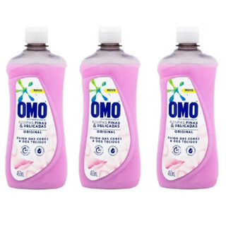 Kit c/ 3 Sabão Líquido Omo Roupas Finas e Delicadas 450ml