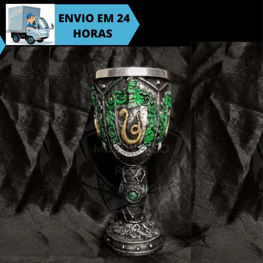 Cálice/Taça Harry Potter Sonserina/Slytherin 3D Resina Cálice