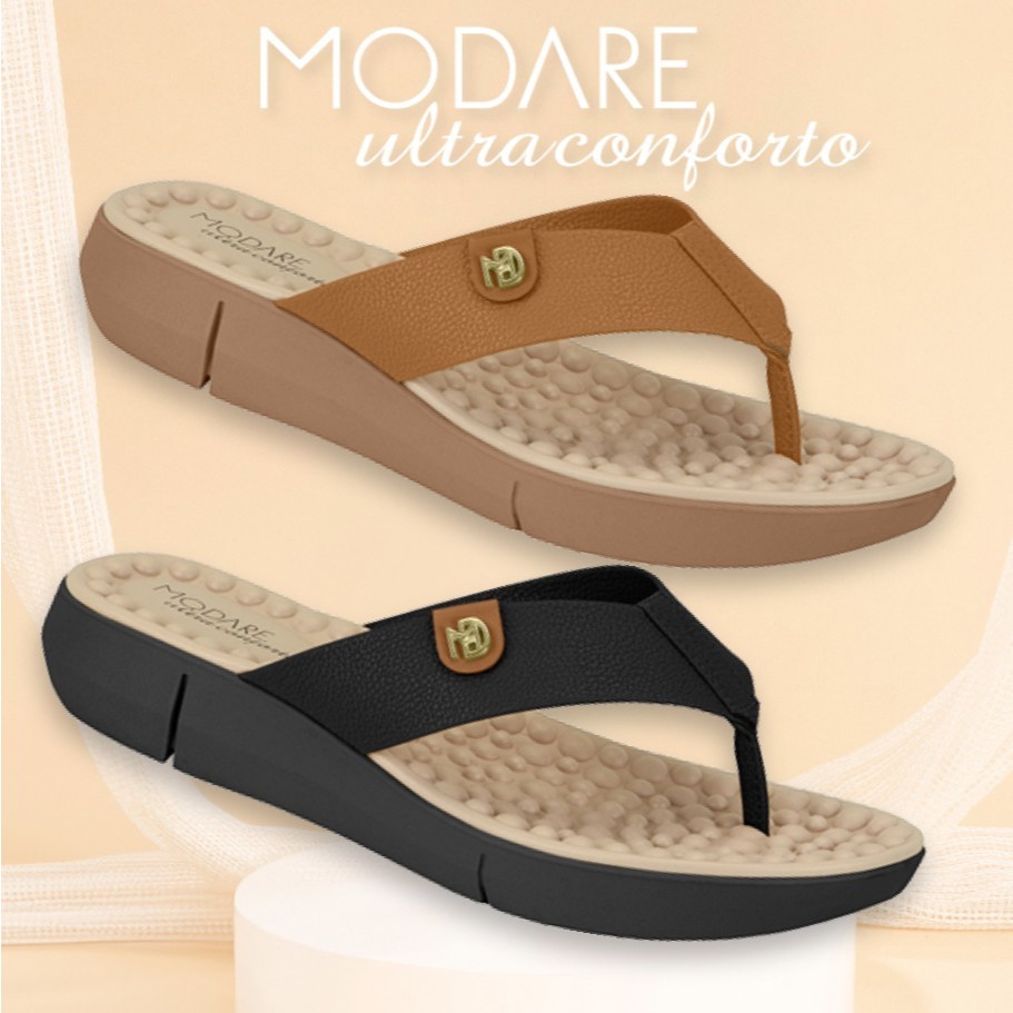 Tamanco Feminino Confortável Modare Chinelo Flats Dedo Ultra Conforto7142.106