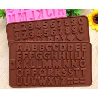 Molde de Silicone letras e numeros Forma de Silicone Para Chocolate  Doces e bolo pequeno em Oferta na Shopee
