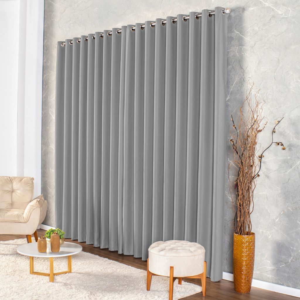 Cortina Blackout Para sala e quarto em Tecido Premium 3 x 2,70 Corta Luz Blecaute Cortina Grande
