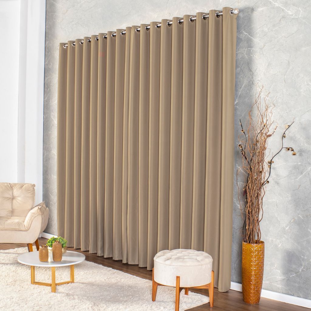 Cortina Blackout Para sala e quarto em Tecido Premium 3 x 2,70 Corta Luz Blecaute Cortina Grande