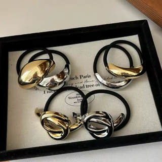 Elástico de cabelo de metal Kit 6 peças mix de cores pulseiras de cabelo moda carnaval 2025 em Oferta na Shopee