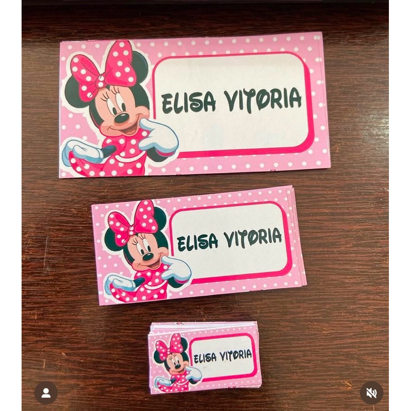 kit 100 etiquetas escolares/kit etiquetas/todos os temas em Oferta na Shopee