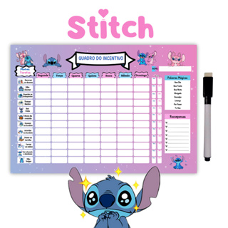 Quadro de Recompensa Disciplina - Quadro De Rotina  Infantil Lilo Stitch - Atividade Para Incentivo em Oferta na Shopee