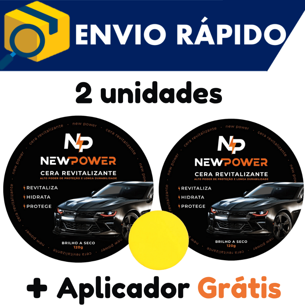 Cera Revitalizadora de Plástico New Power - Produto Oficial 2 Unidades