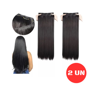 Kit 2 Apliques Tic Tac Idêntico Ao Humano Extensão De Cabelo em Oferta na Shopee
