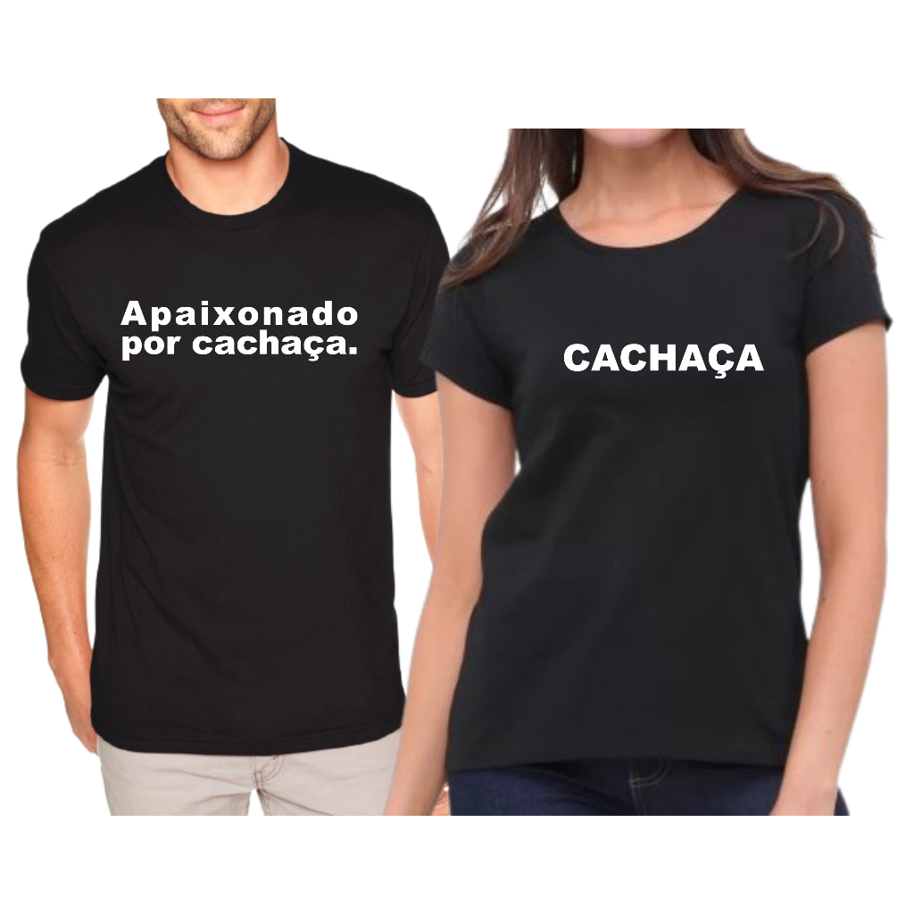 Camisetas De Casal Conjunto 2 Blusas Apaixonado Por Cachaça