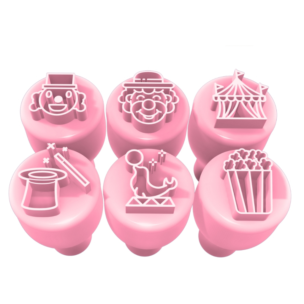 Kit Carimbos para Brigadeiro Docinho Circo com 6 peças em Oferta na Shopee