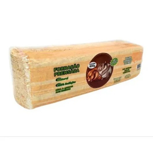 Serragem Prensada Premium 800g Roedores Pássaros