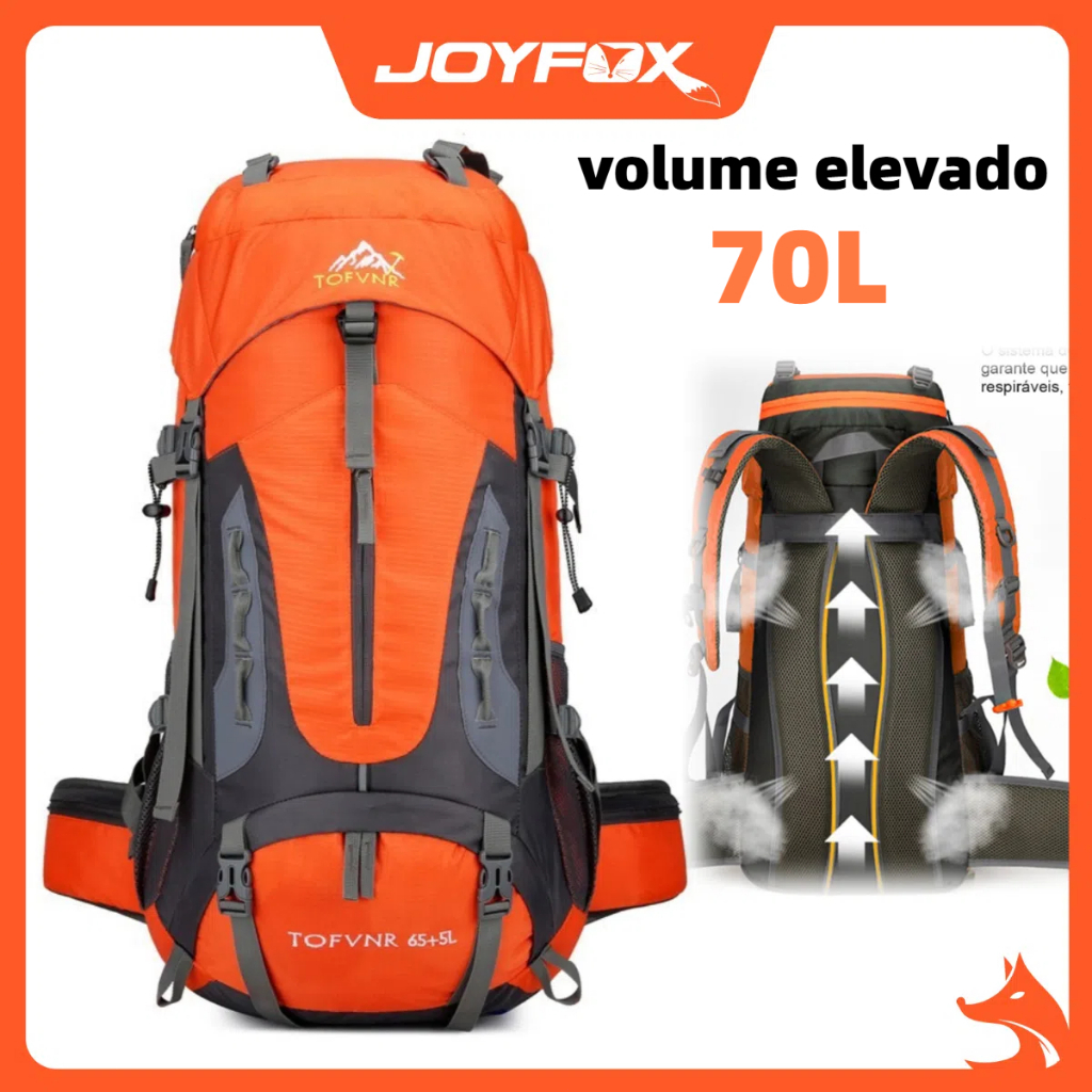 Mochila Impermeável para caminhadas ao ar livre 70Litros 50L Viagem Camping
