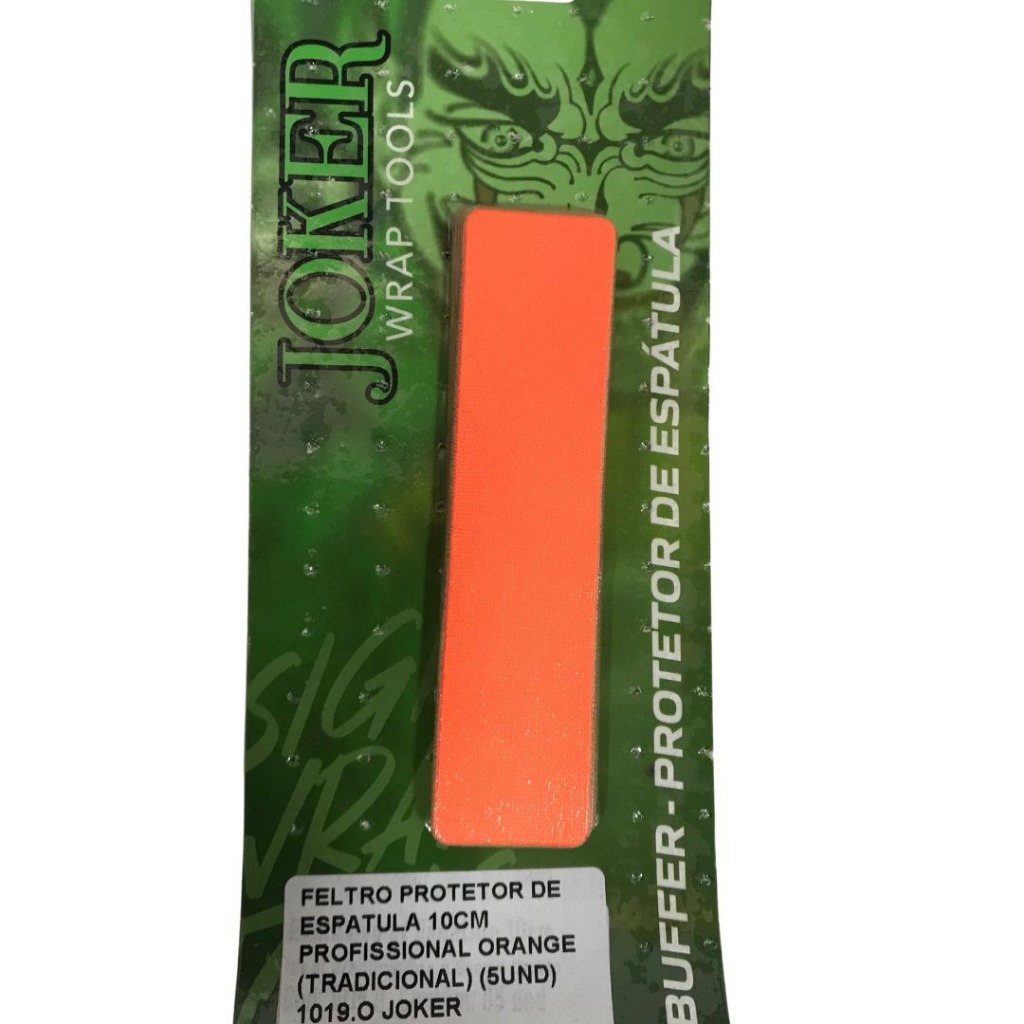 5 Unidade Feltro Protetor de Espátula 10cm Profissional Orange 1019.O Joker Wrap Tools - Envelopamento Insulfilm PPF