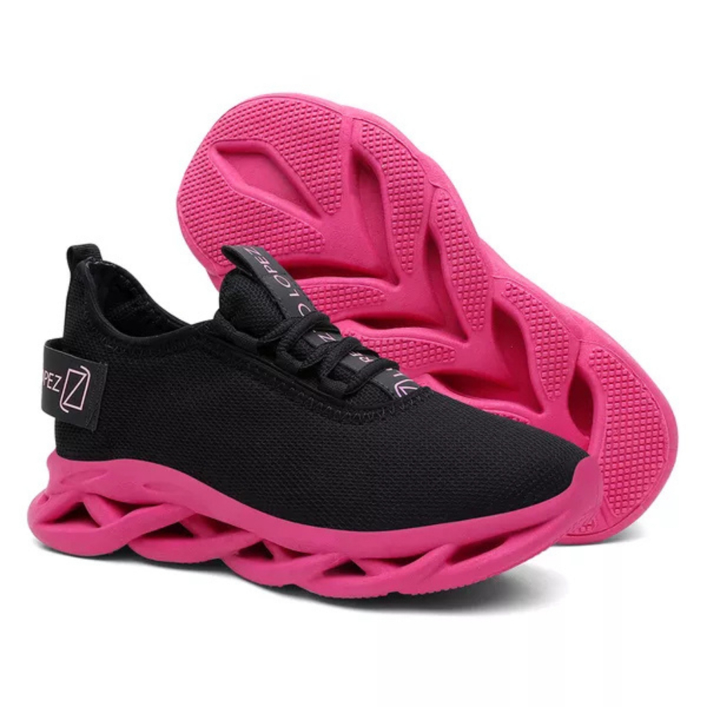Tênis Feminino Leve Confortável Moda Blogueira Academia Caminhada Corrida Solado com Amort...