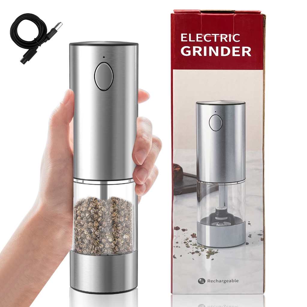 Moedor de Sal e Pimenta Multiuso Elétrico USB Recarregável em Oferta na Shopee