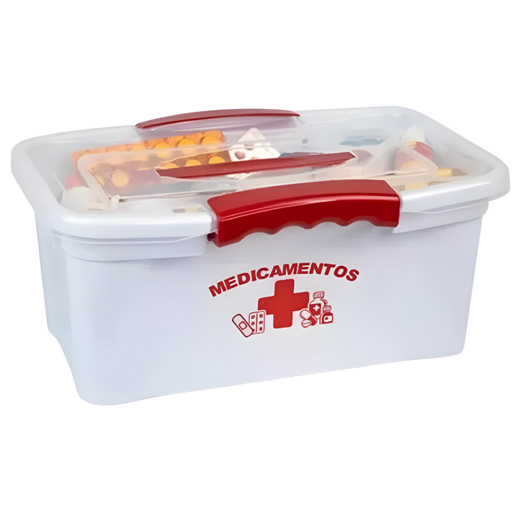 Maleta Organizadora Primeiros Socorros Utilidades domestica Porta Remédios Medicamentos Grande