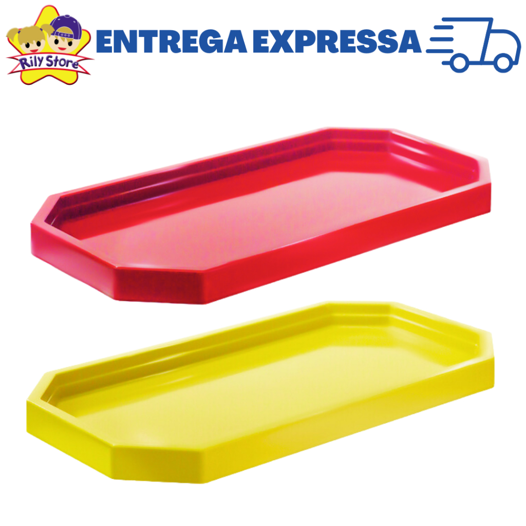 Kit 2 Bandejas Decorativas Lapidada 30x16 - Diversas Cores