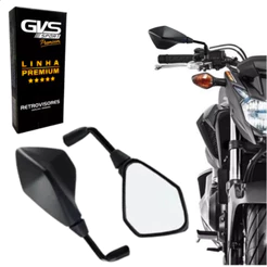 Retrovisor GVS Modelo Kawasaki Z400 Haste Longa 90 Graus Lente Convexa Para Yamaha