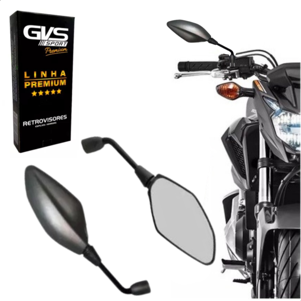 Retrovisor Gvs Modelo Original Para Mt03 Fixo Lente Convexa em Oferta na Shopee