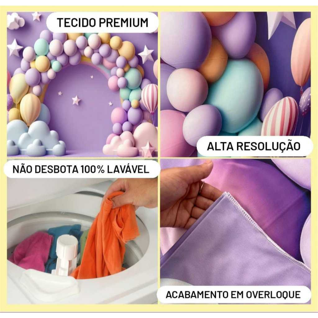 Fundo Fotográfico Em Tecido Floral Dia Das Maes 2,20x1,50 — imagem 2 de 2