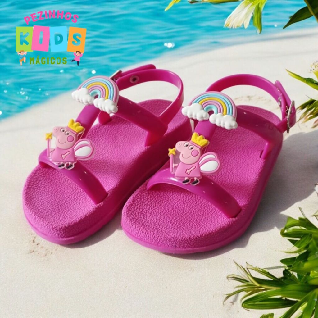 Sandália Birken Peppa Pig Feminina de Verão Delicada Macia e Confortável em Oferta na Shopee