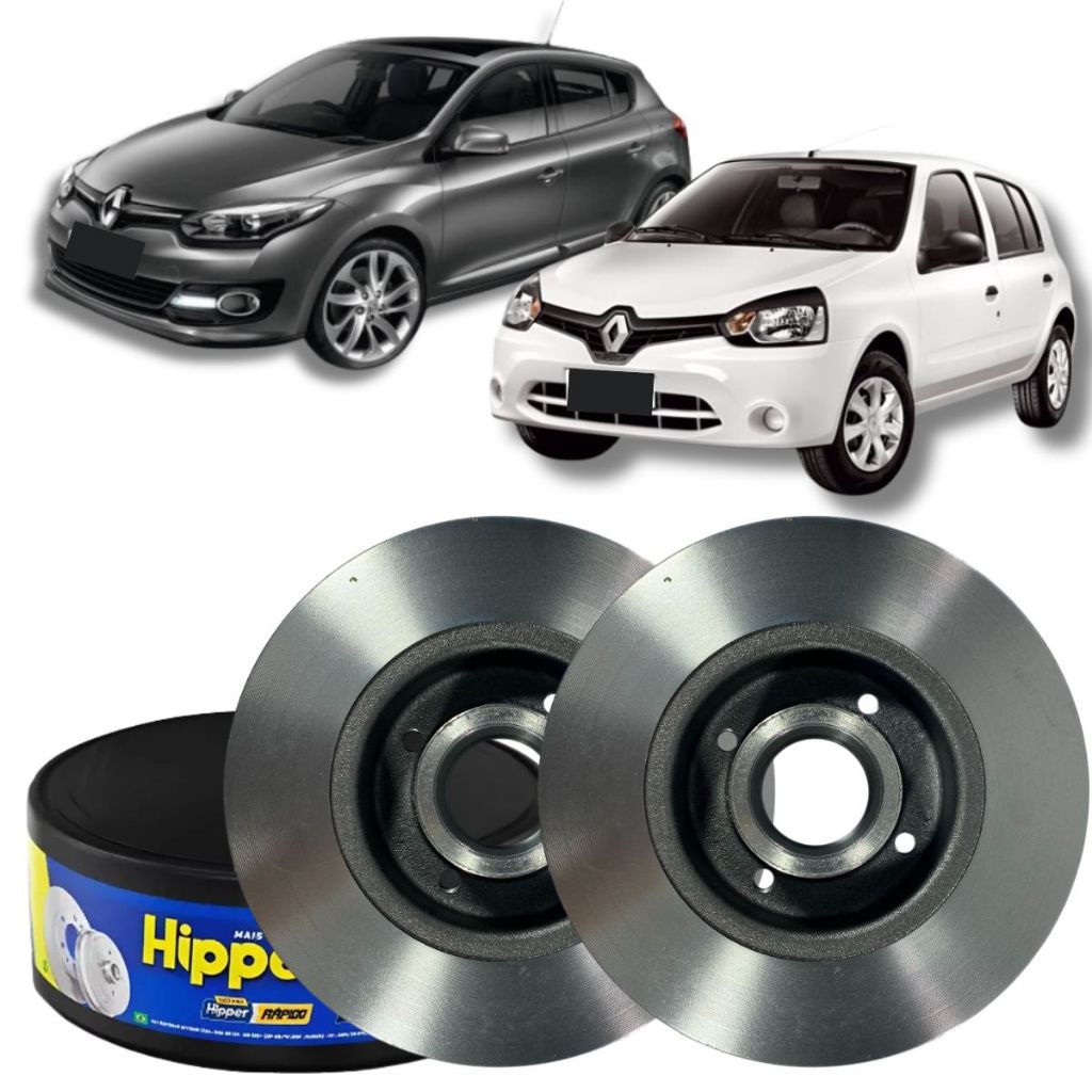 Par Disco Freio Traseiro Solido Clio Megane 2006 À 2013 em Oferta na Shopee