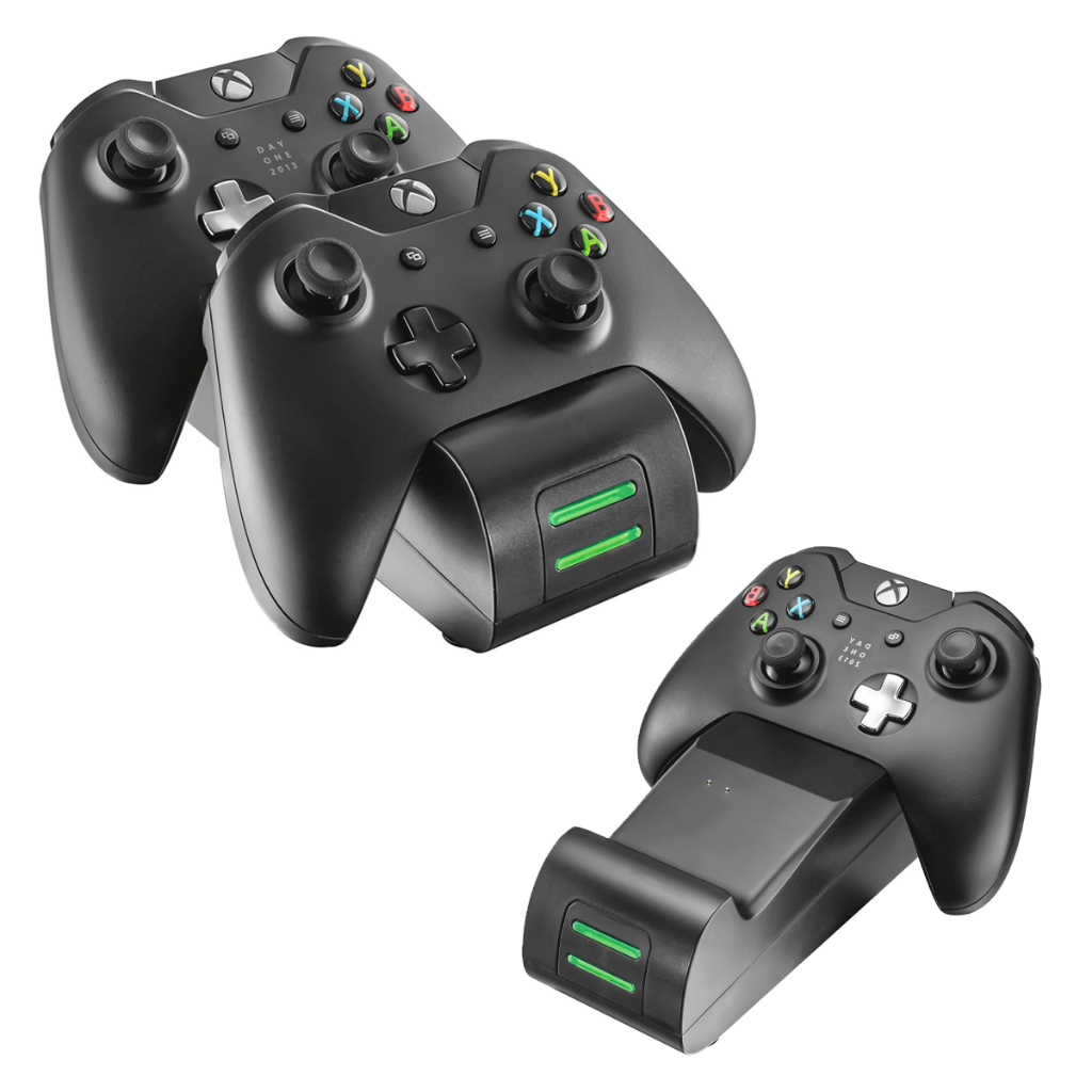 Carregador Para Controle Xbox One Duplo Dock Charge Base AntiDerrapante Led