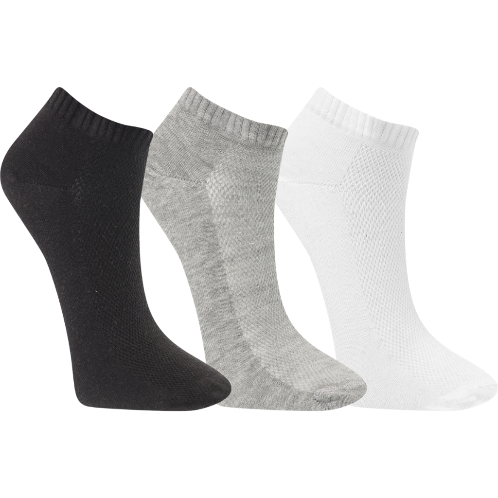 Kit 3 Pares Meia Soquete Cano Curto Algodão Masculino Feminino Conforto Unissex Adulto Respirável em Oferta na Shopee