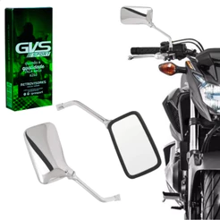 Retrovisor Gvs Moto Strada Twister Cromado Para Honda Barato