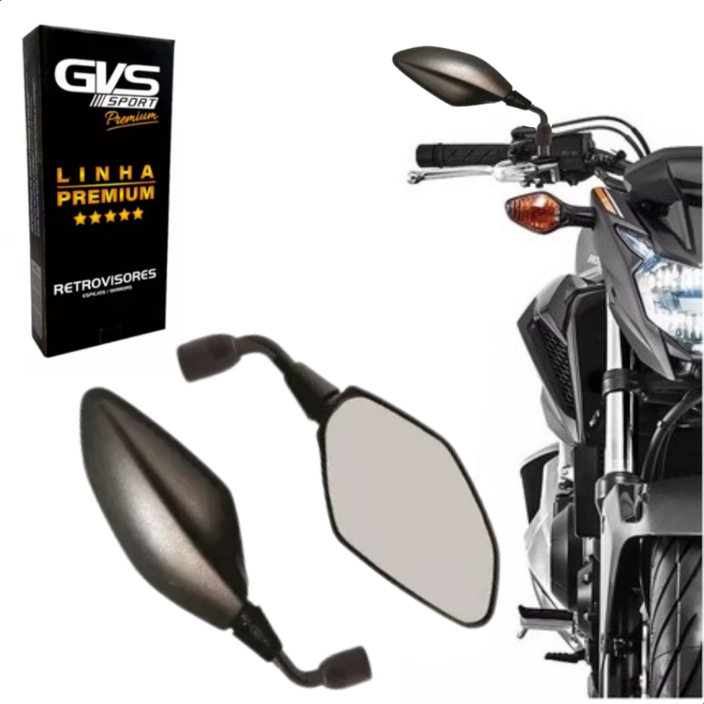 Retrovisor Gvs Original Mt09 Haste Curta Para Xre 300 em Oferta na Shopee