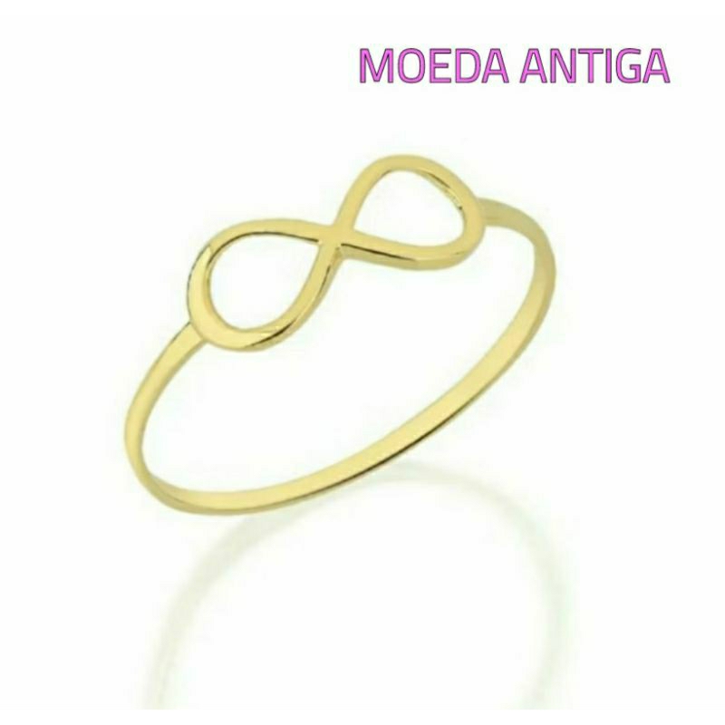 Anel Moeda Antiga Infinito. em Oferta na Shopee