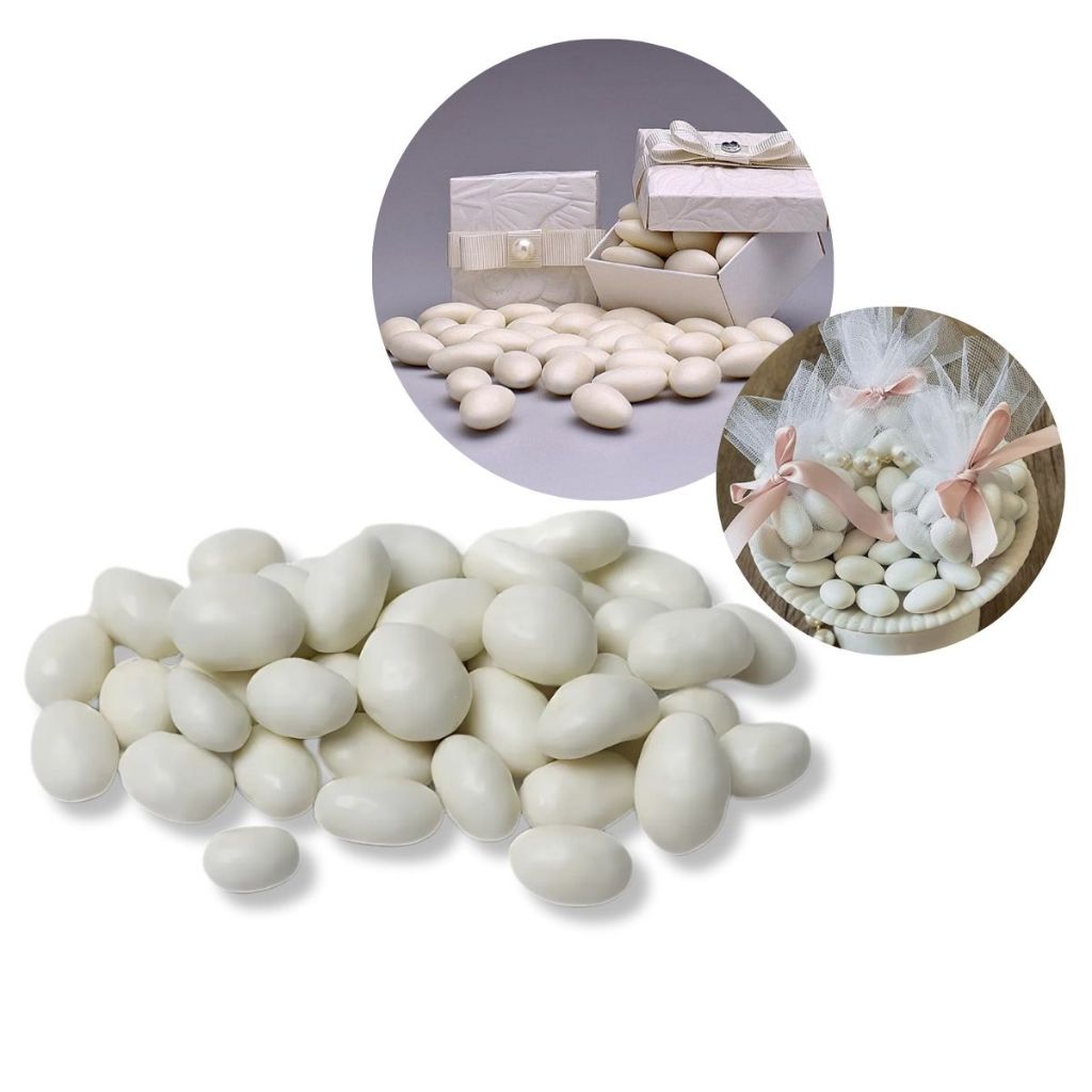 Amêndoas Confeitadas Brancas 500g A Granel Premium Empório Confeitaria