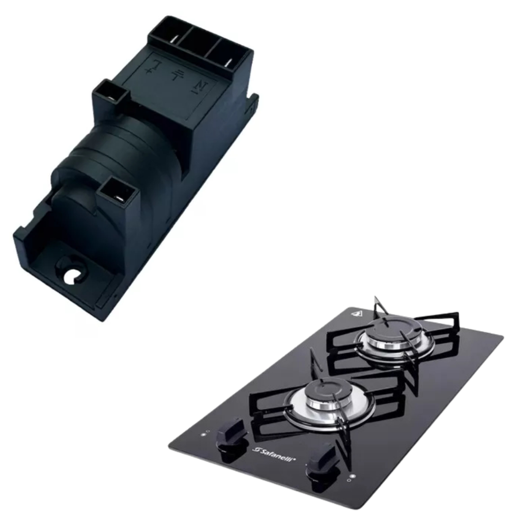 Usina para Fogão e Forno 2 bocas com 2 Saídas Pulso Elétrico para Fogão e Forno com 2 Saídas