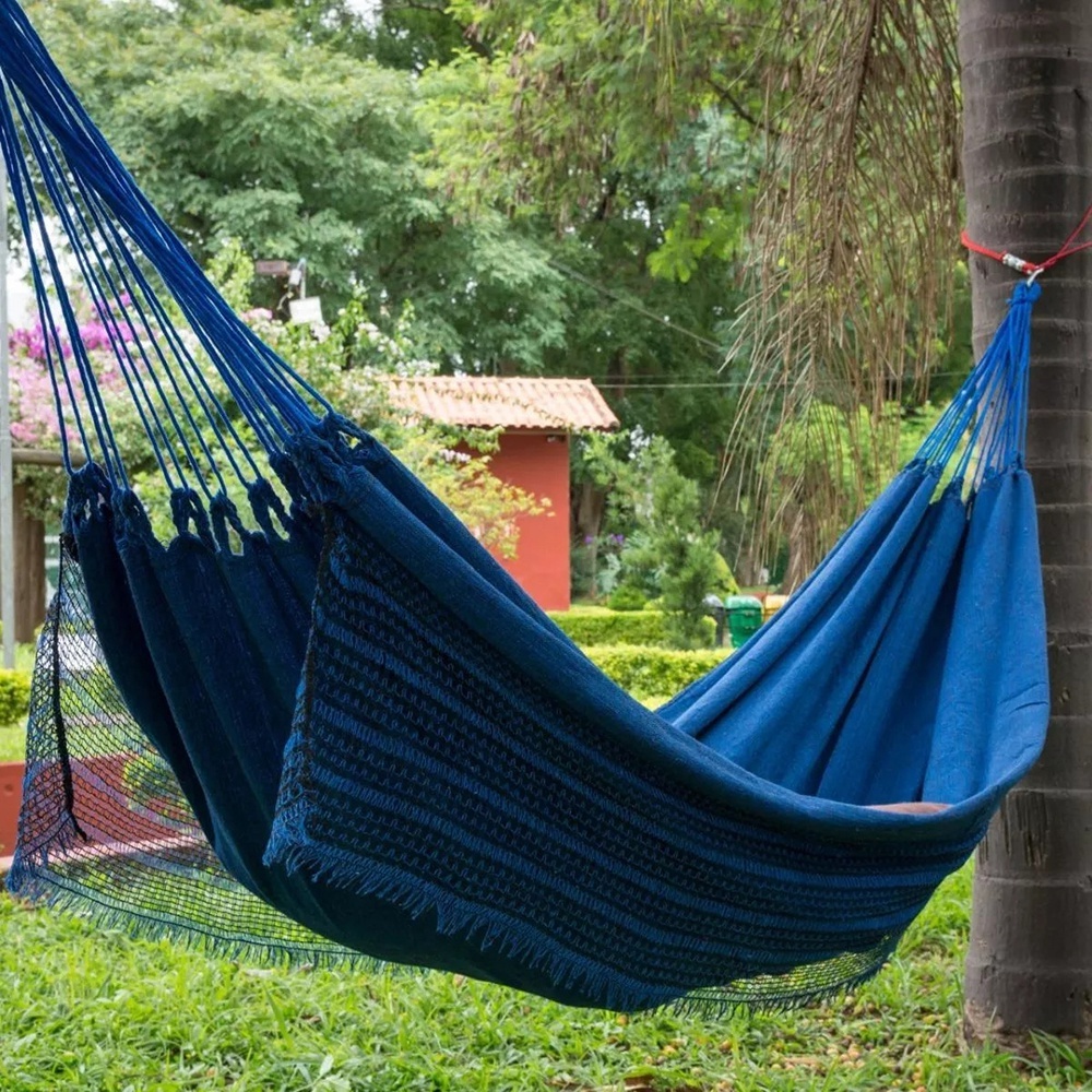Rede De Dormir Descanso Casal Jeans Life Luxo Rede Descanso Reforçada Casal e Solteiro Varias Cores