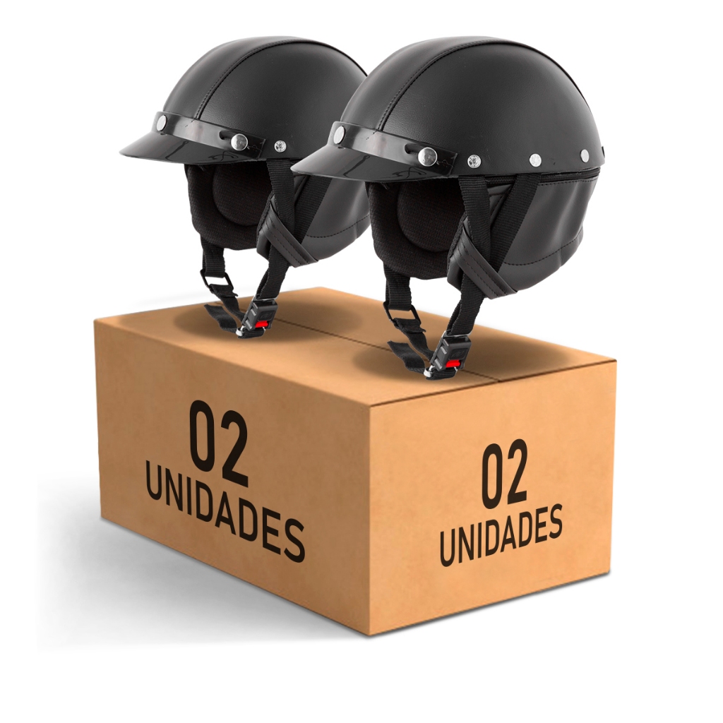 Capacete Coquinho Masculino Feminino Moto Pro Tork Chopper Custom Couro Harley Bike Ciclismo Aberto em Oferta na Shopee