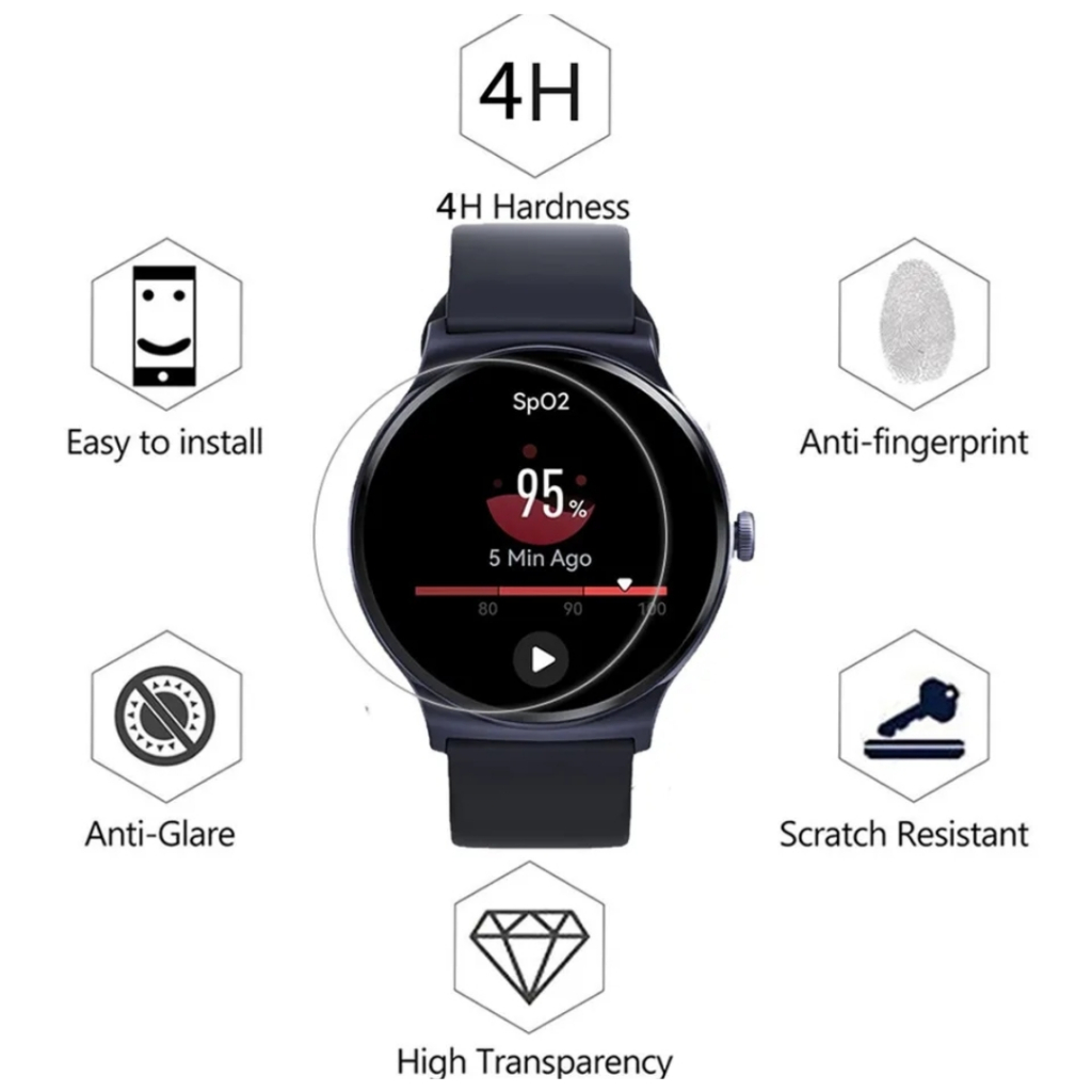 Kit 3 Peliculas Haylou Solar Lite Protetor De Tela Smartwatch Haylou Solar Lite De Hidrogel