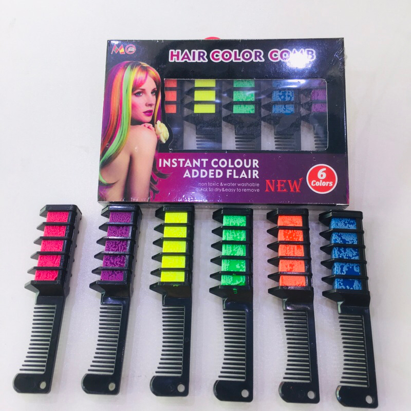 Pente/Giz De Cabelo Colorir//Salão De Beleza/Festas/Fãs/Ferramenta De Cosplay
