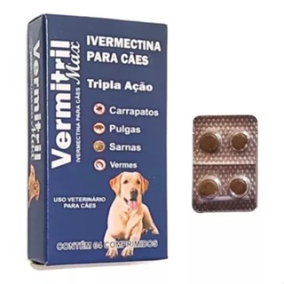 Vermitril Antipulgas E Carrapatos 4 Comprimidos Mastigáveis - Todos os pesos em Oferta na Shopee