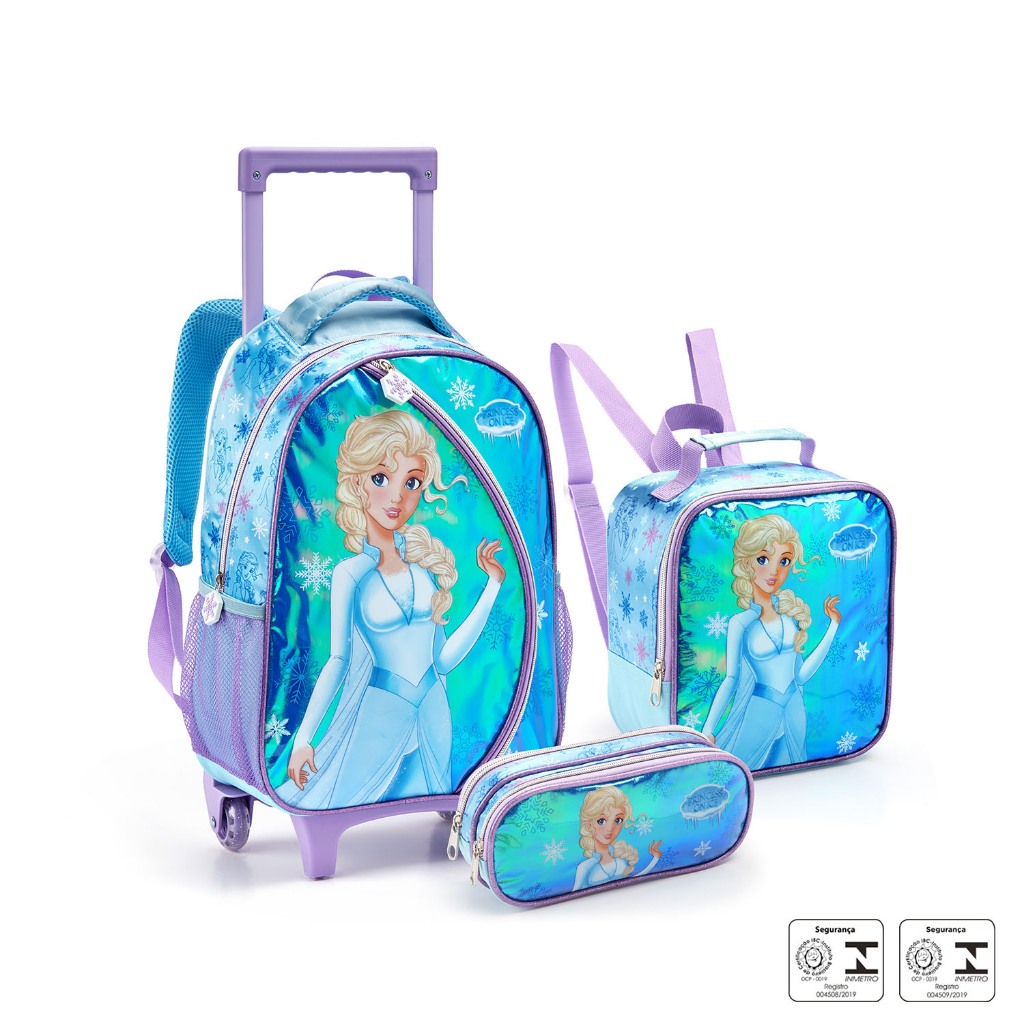 Kit Mochila Rodinha Escolar I Antil Menina Sereia Ou Unicórnio Seatine Melhor - Miniatura 3