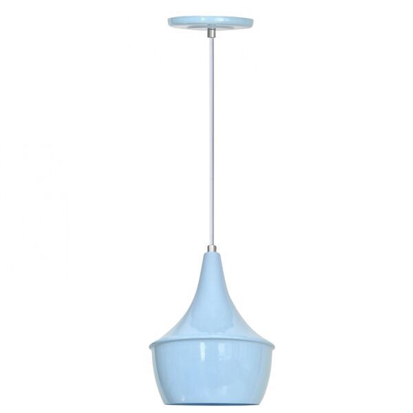 LUMINÁRIA PENDENTE NEW YORK AZUL BEBÊ/ROSA BEBÊ/BRANCO COM COBRE/PRETO COM COBRE