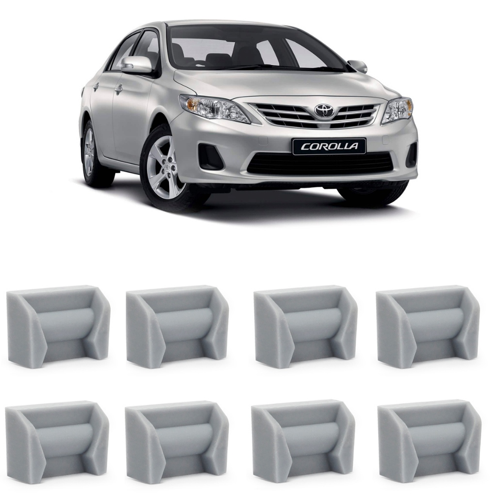 Kit 8 Bucha Limitador de Porta Toyota Corolla 2003 a 2019 Hilux Sw4 2005 a 2019 Toyota Etios